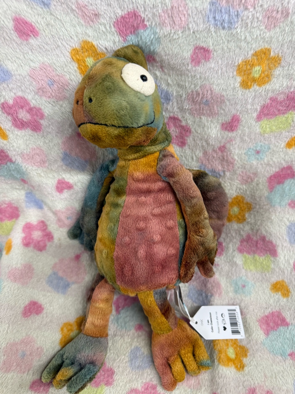 Jellycat Plush Multicolor Small Cameleon Lizard Toy - Soft Comfort Toy